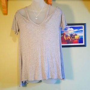 Womens EZRA Cold Shoulder Shirt